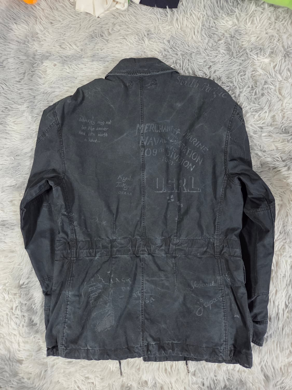 폴로 밀리터리 드로잉 야상 M-51 자켓 네이비 상품이미지3