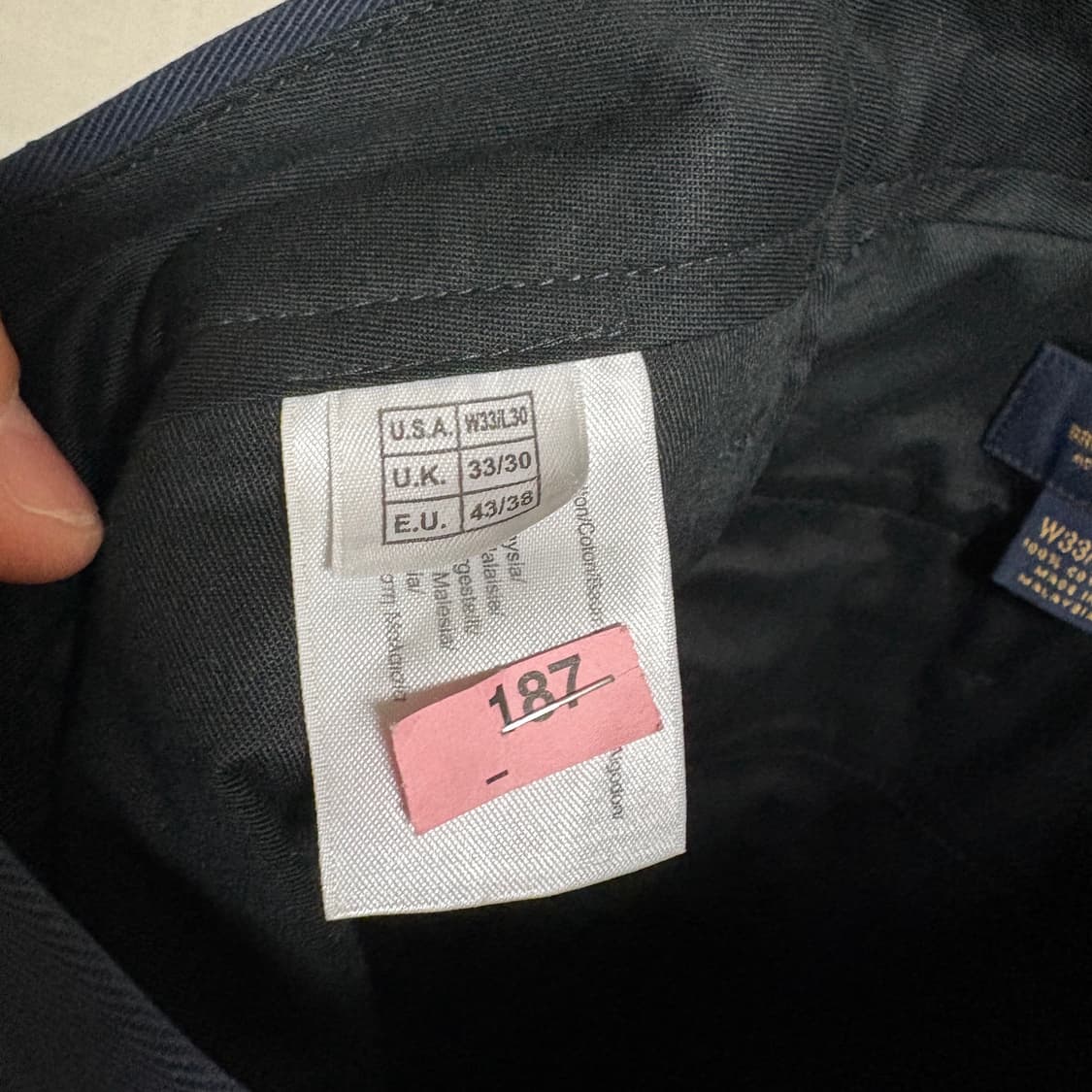 브룩스브라더스 어드밴티지 치노팬츠 엘리엇핏 / 네이비 W33, L30 상품이미지9