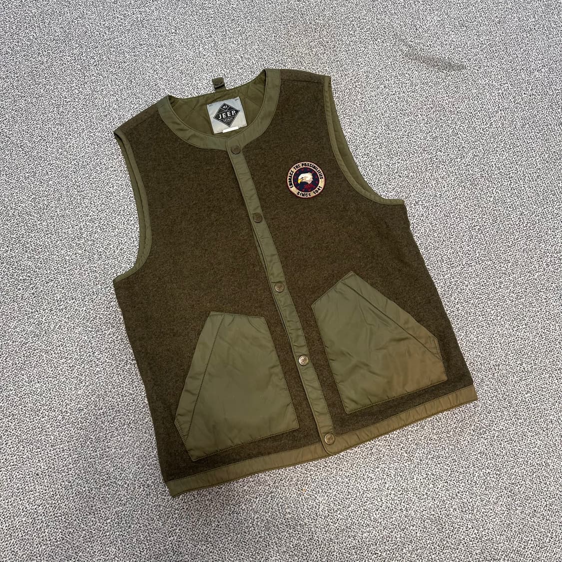 지프 카키 조끼 상품이미지3
