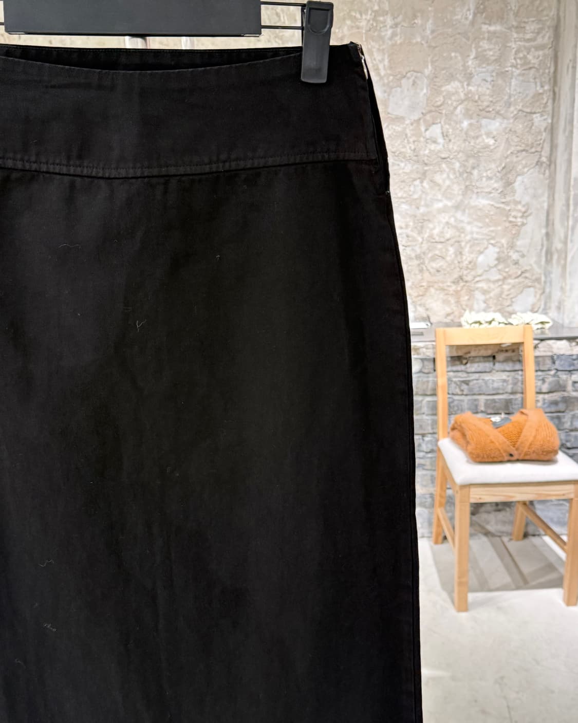 기마구아스 블랙 인시전 코튼 롱 스커트 상품이미지3