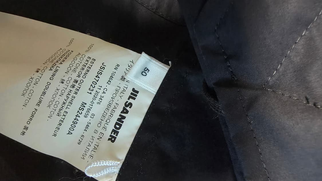 질샌더 백로고 오버핏 롱자켓 50  상품이미지6