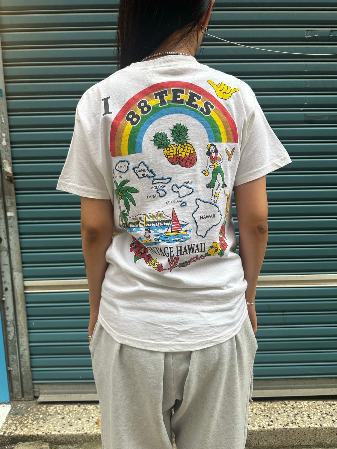 88 Tees Hawaii logo print cotton T-shirt 상품이미지2