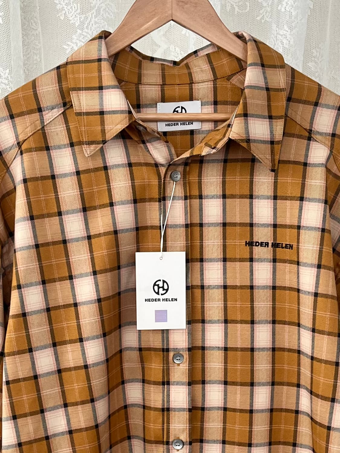L) 새상품 헤더 헬렌 HEDER HELEN 체크 셔츠 상품이미지3