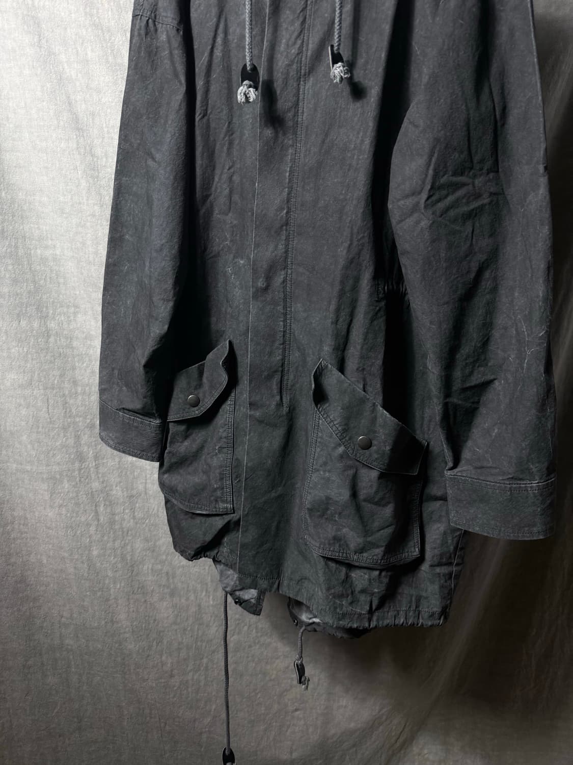 NO ID. BLACK Waxed Oversized Mods Coat 상품이미지4