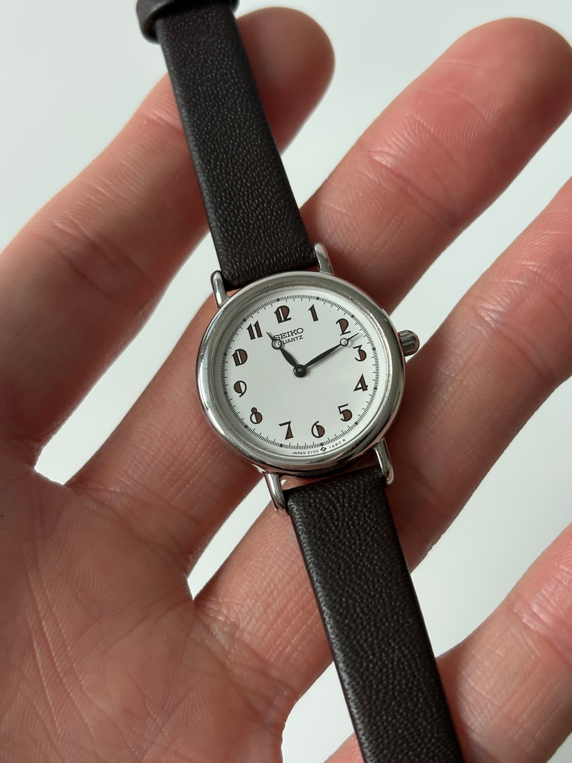 1980년대 아라빅 인덱스 실버 쿼츠 여성 상품이미지1