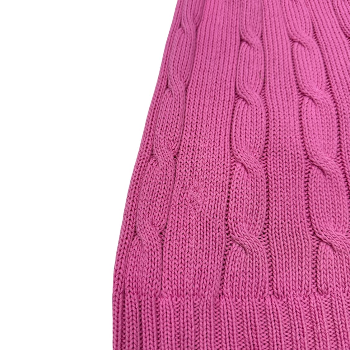 폴로 랄프로렌 케이블 피마코튼 니트 반팔티 핑크 S 상품이미지8