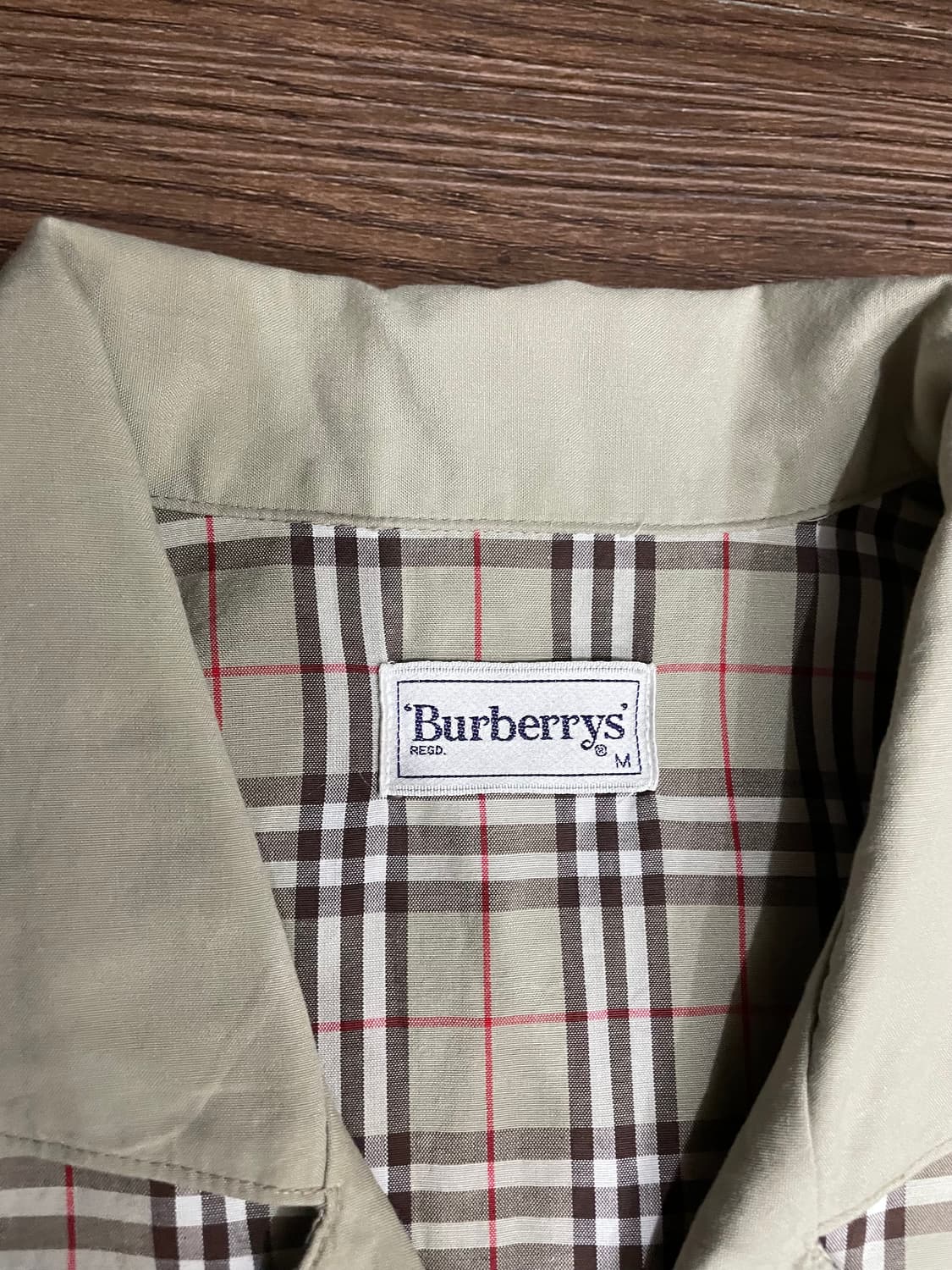 버버리 일본판 노바체크 파자마 셔츠 연카키 상품이미지7