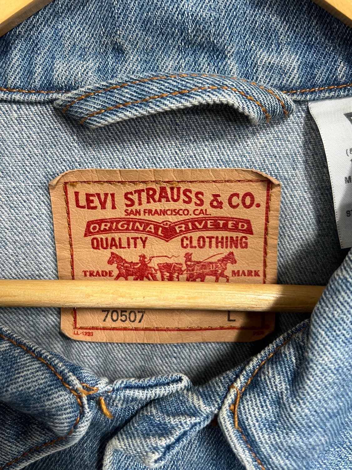 00s Levis 리바이스 70507 빈티지 데님 트러커 자켓 상품이미지7