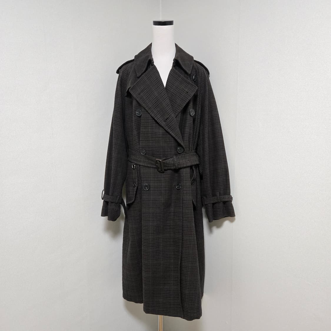 스튜디오톰보이 체크 트렌치코트/ 여성 코트/ 여자 코트 상품이미지6