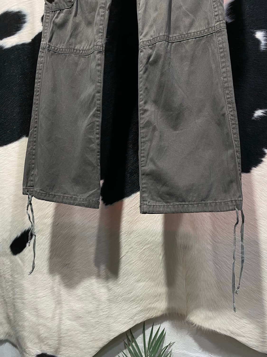 Japanese vtg 그런지 카키 멀티포켓 카고 팬츠 상품이미지5