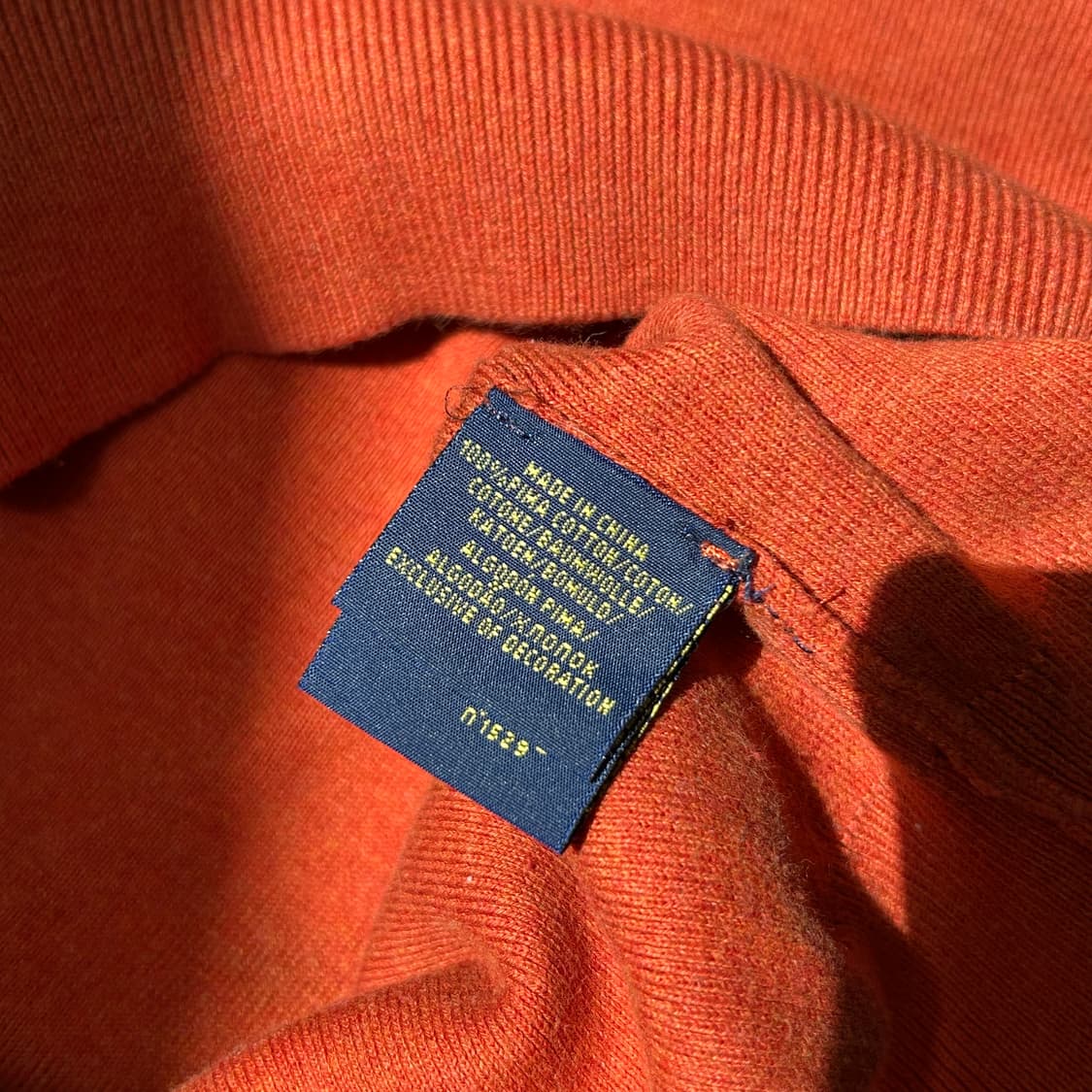 폴로 랄프로렌 피마 코튼 오렌지 브이넥 니트 상품이미지8
