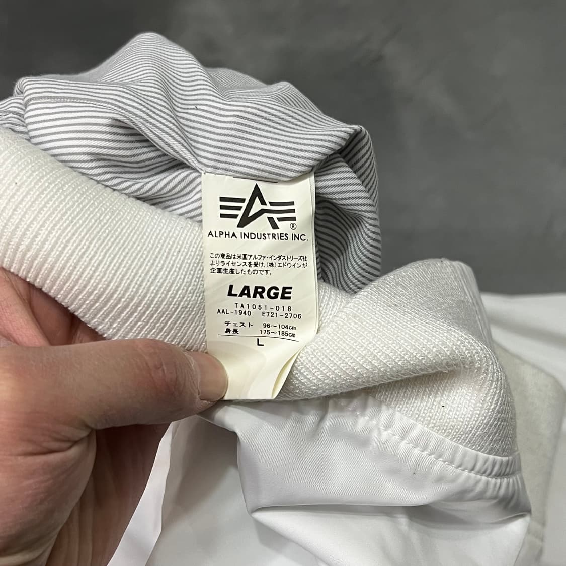  알파인더스트리 화이트 ma-1 y14959 상품이미지8