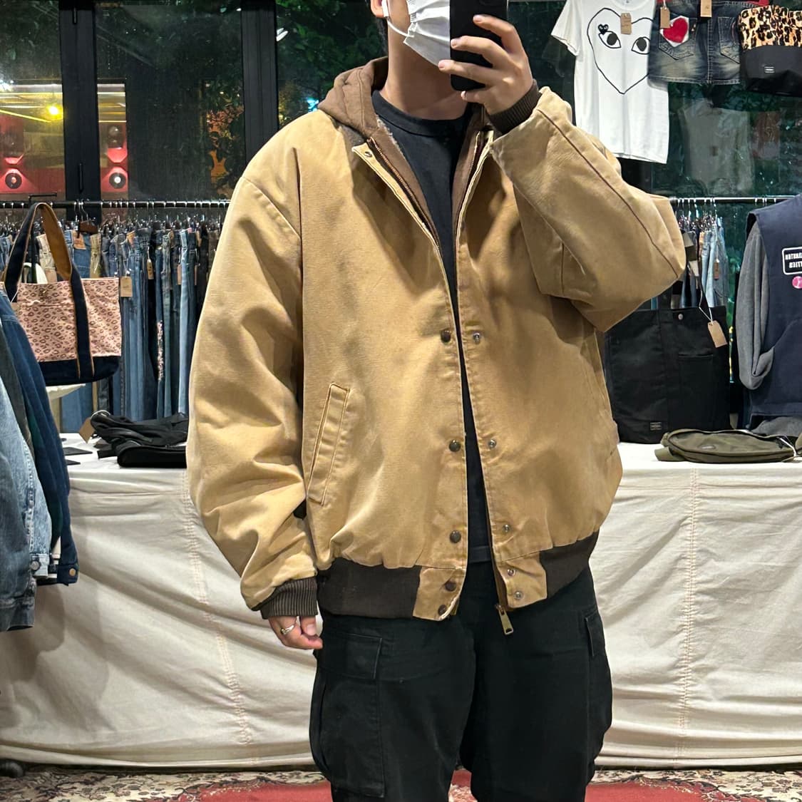 XXXL) MULESKINS USA 덕 캔버스 봄버 후드 자켓 상품이미지9