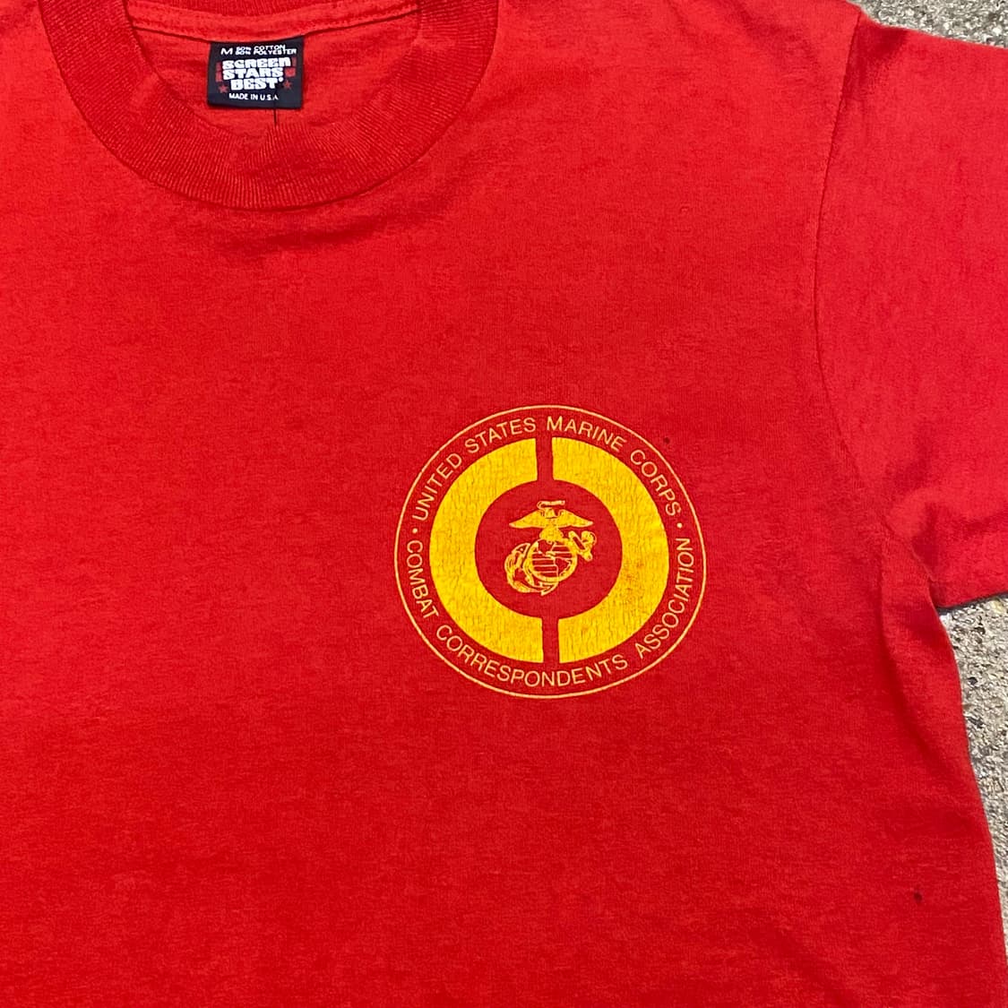 미국 빈티지 미군해병 MARINE 마린 티셔츠 반팔티 싱글스티치 상품이미지3