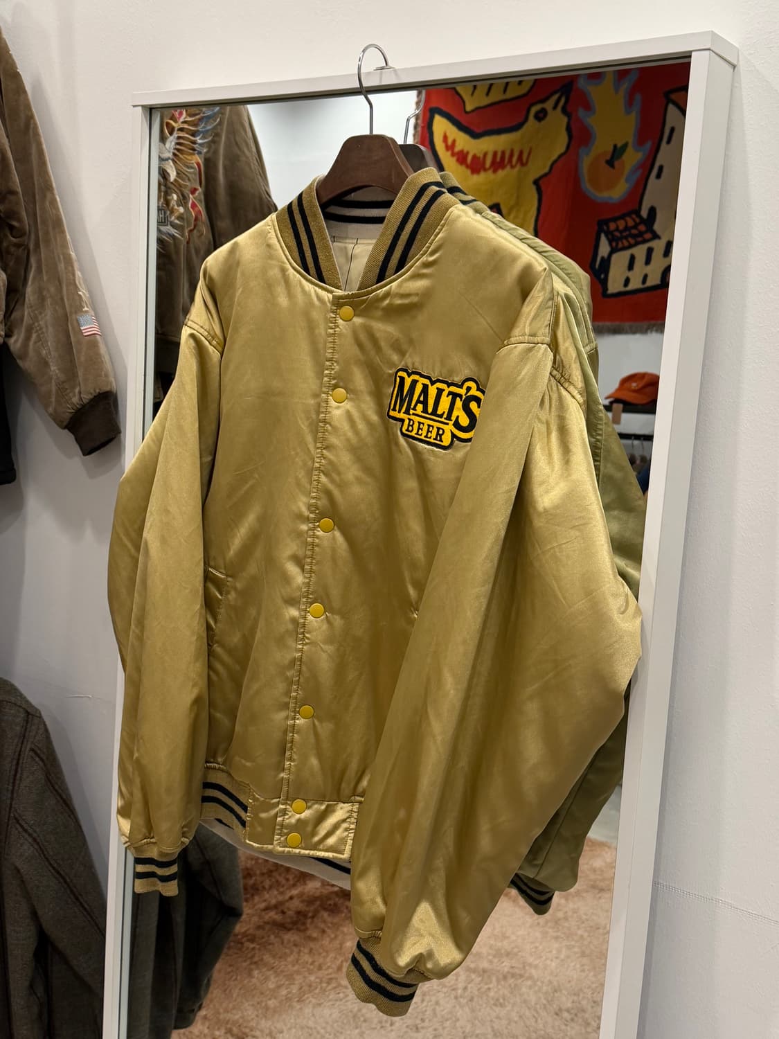 Vtg 빈티지 리버서블 스타디움 새틴 자켓 상품이미지6