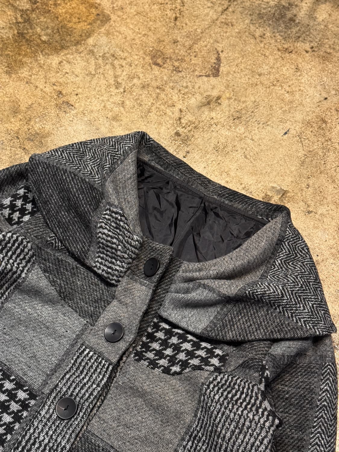 44-66 ) Khaki koji Shawl Collor Jacket 상품이미지5