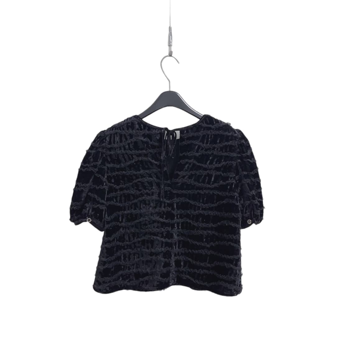 오앨 레이스 벨벳 퍼프 블라우스  상품이미지3