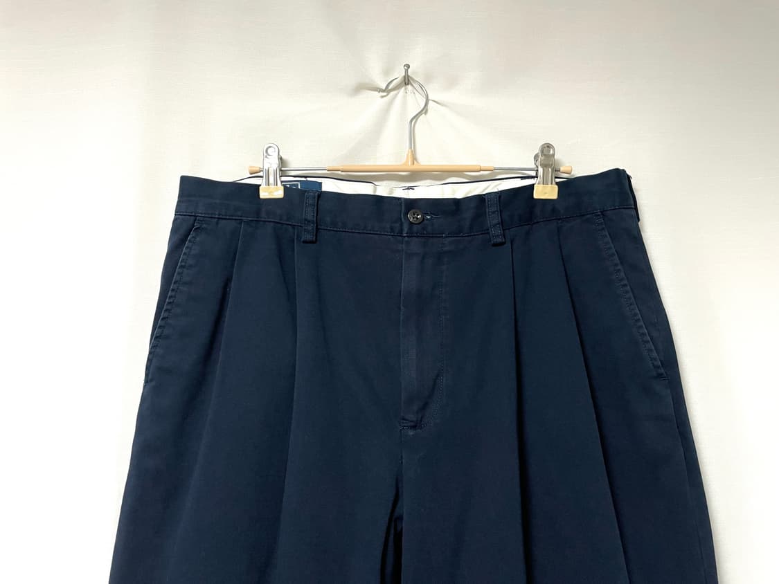 폴로랄프로렌 남성 와이드핏 투플리츠 클래식 치노팬츠 면바지 36 네이비 상품이미지2