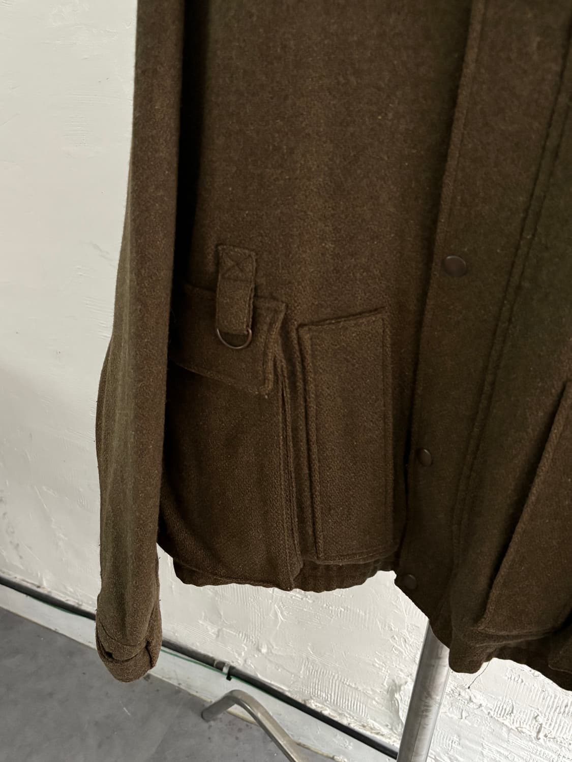 Polo 폴로 랄프로렌 90s 딥카키 컬러 울 후드 자켓 상품이미지4