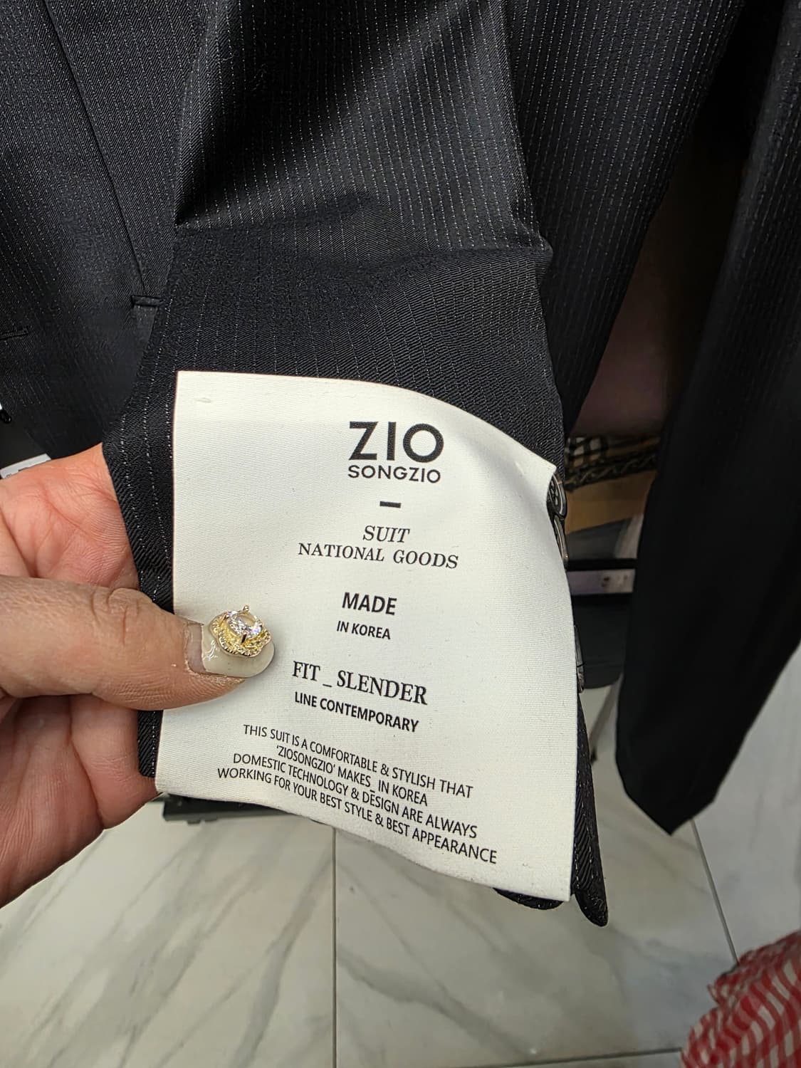 새상품)지오송지오 슬렌더 핏 정장 셋업 95 상품이미지4