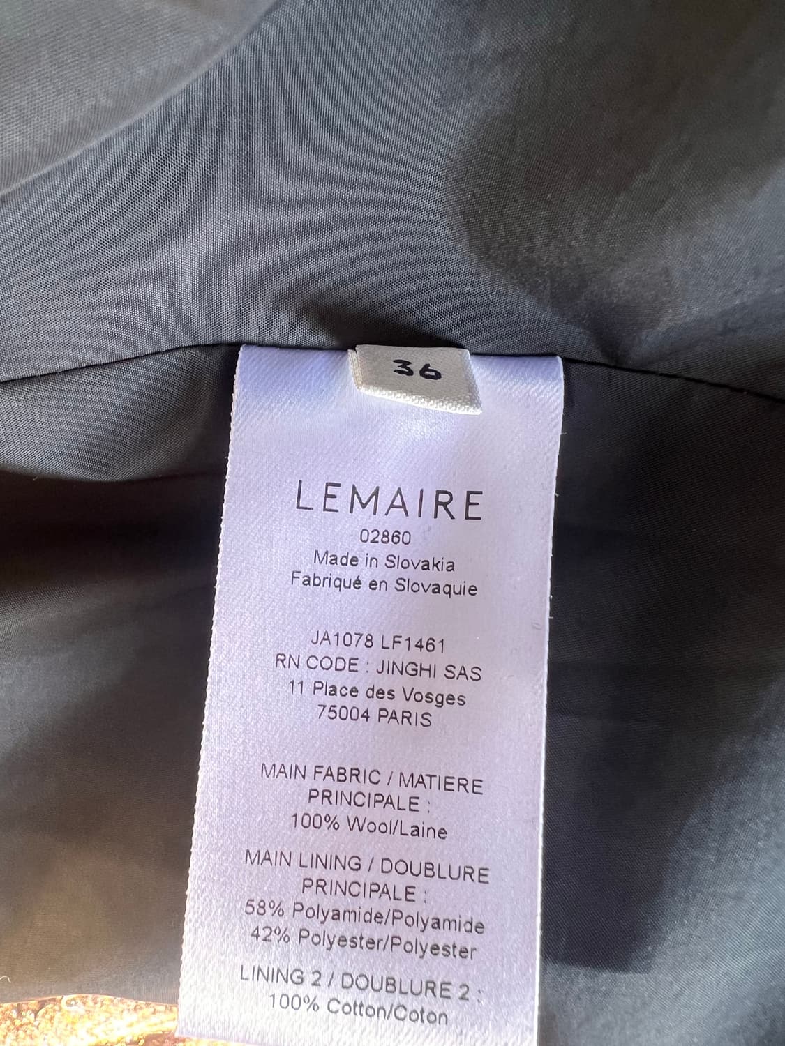 르메르 해리스 박시 테일러드 자켓 브라운 36사이즈 상품이미지5