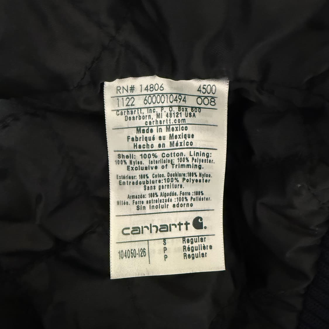 칼하트 j130 덕 액티브자켓 네이비 상품이미지4