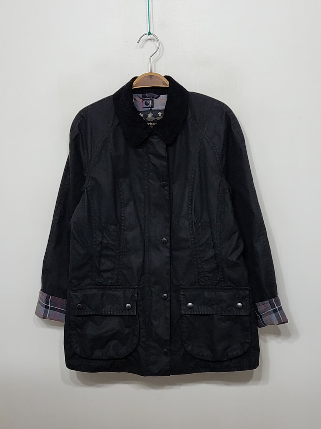 (M) 바버 비드넬 왁스자켓 블랙 왁싱점퍼 영국판  상품이미지1
