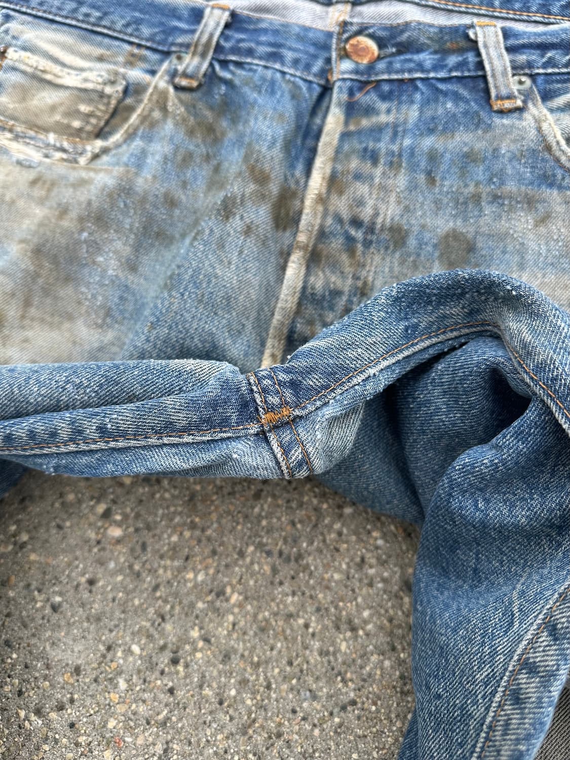70s USA 빈티지 리바이스 501 66후기 셀비지 데님 팬츠 상품이미지5
