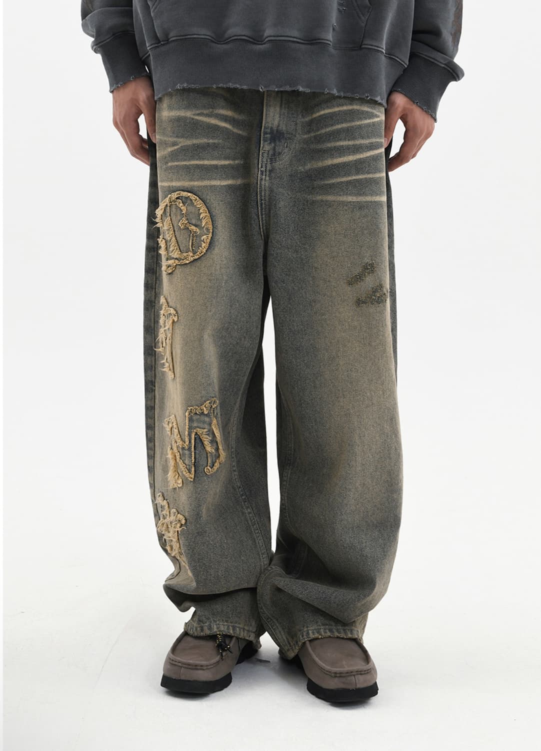 래리클락 패치 워싱 데님 청바지 XL 상품이미지2