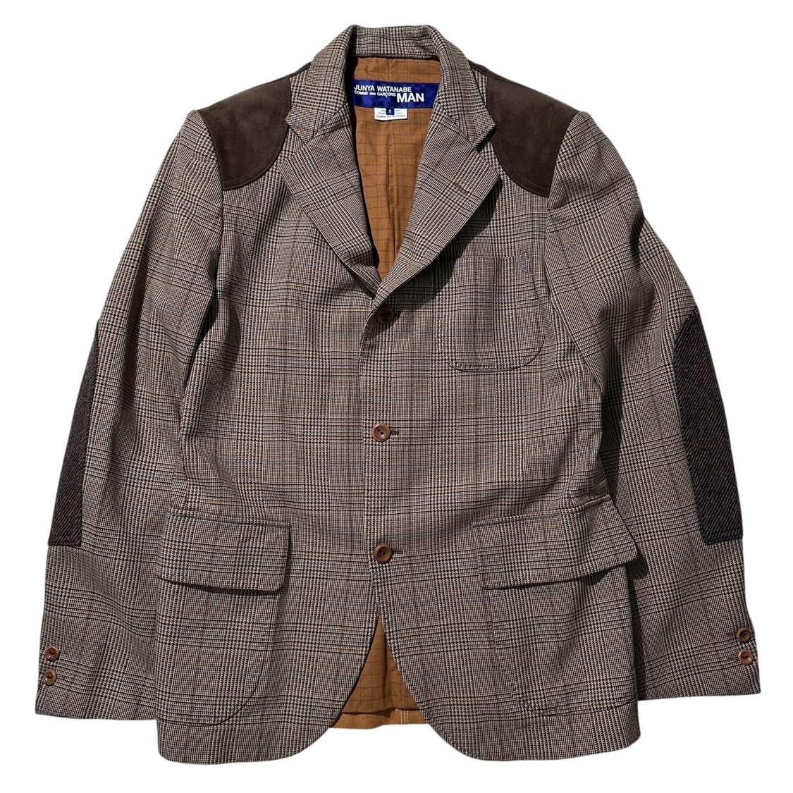 준야 와타나베 꼼데가르송 패치워크 체크 싱글 3B 블레이저 스포츠코트 상품이미지1