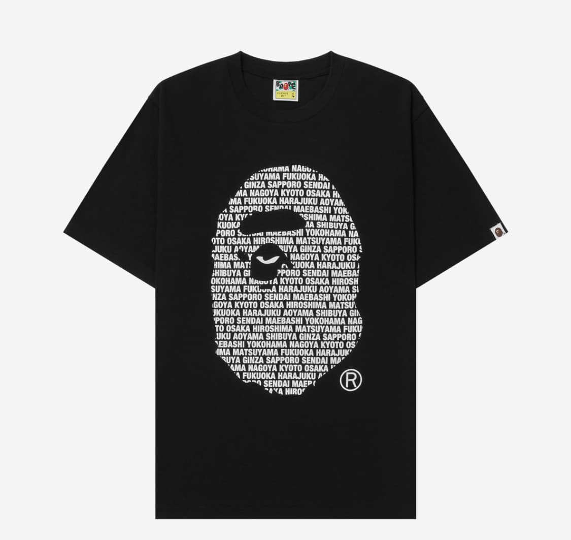2XL) 베이프 재팬 에이프 헤드 티셔츠 블랙 새상품 상품이미지1