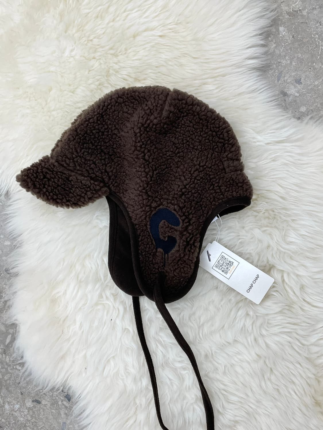 브라운 퍼 이어머프 비니 상품이미지2