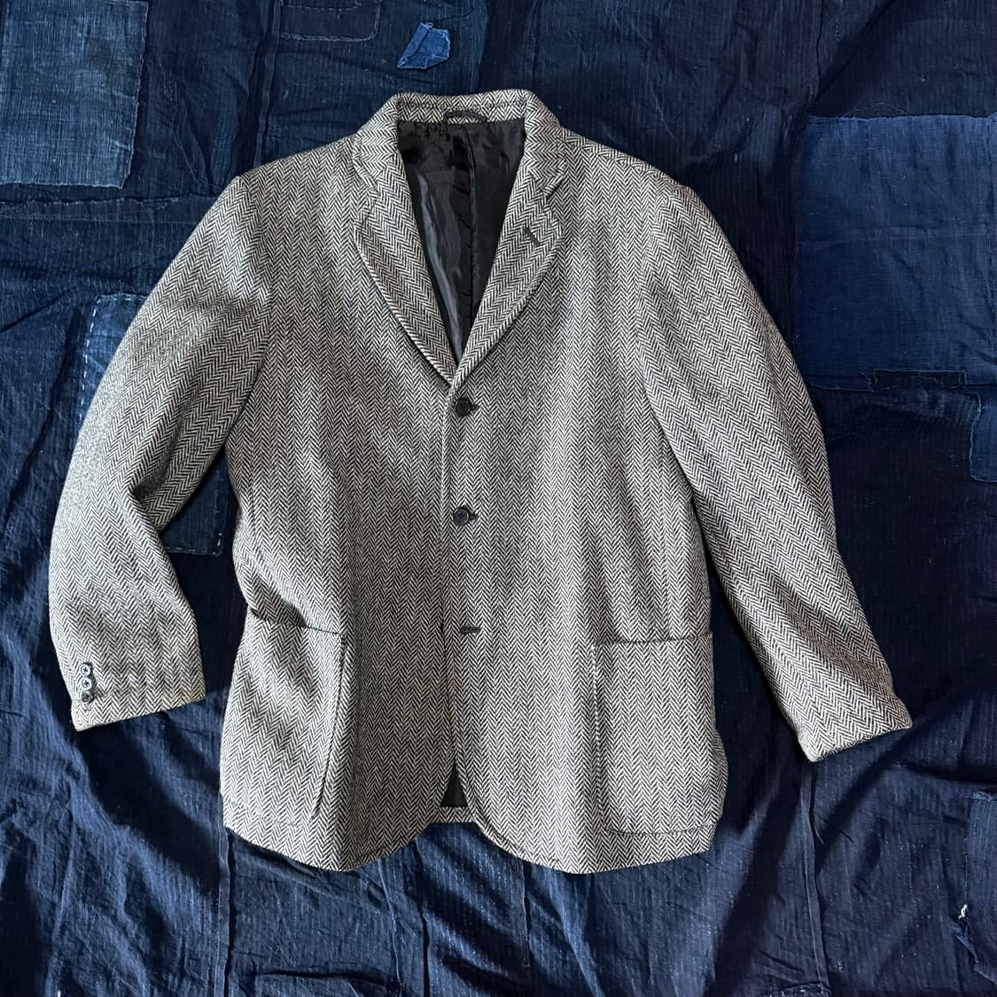 90‘s 빈티지 헤링본 트위드 울 자켓 L 상품이미지1