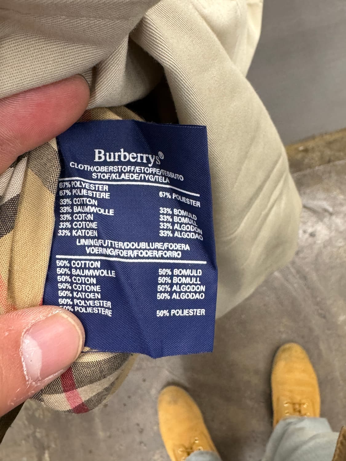 버버리 클래식 베이지 트렌치코트 상품이미지4