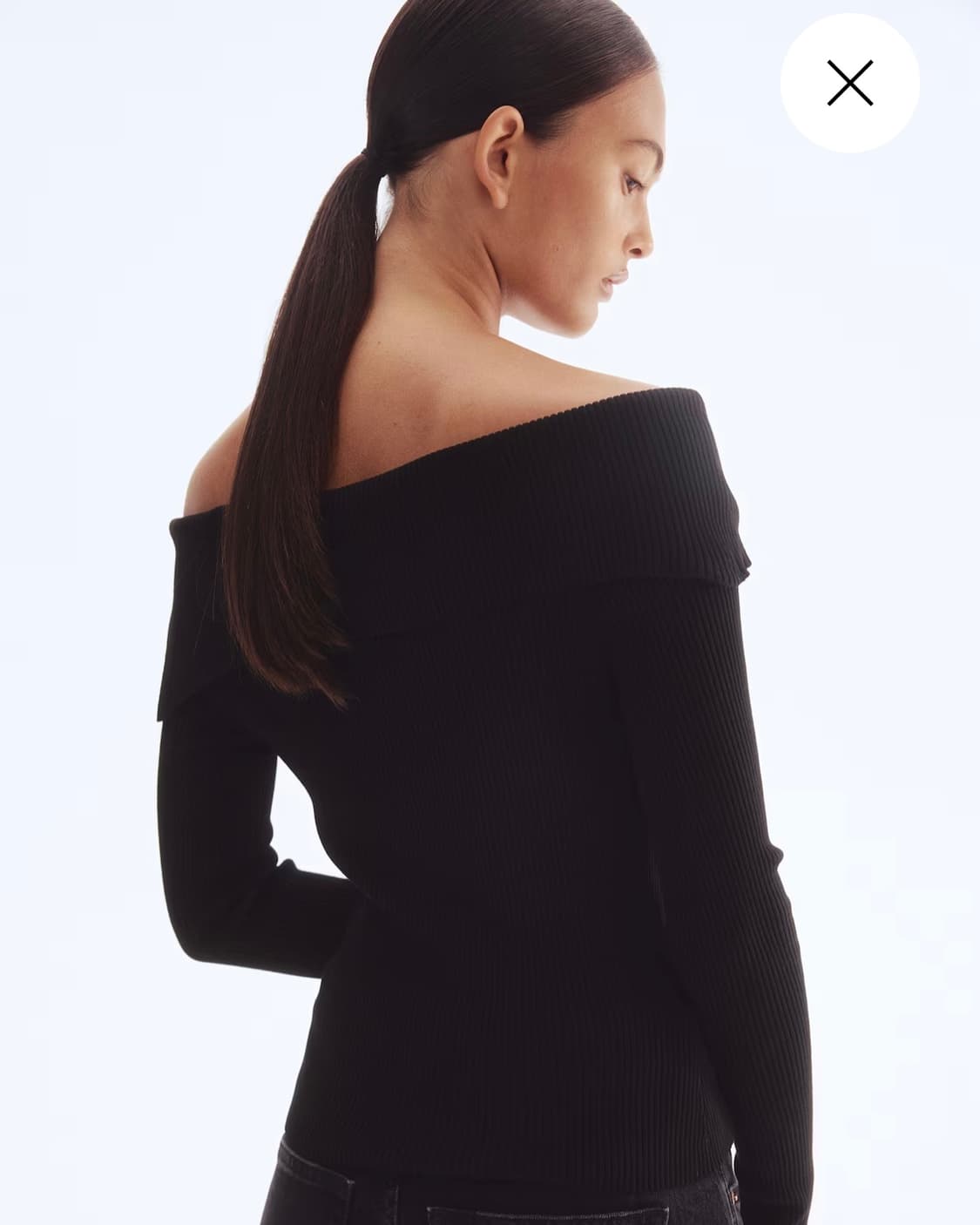 H&M 립 니트 오프숄더 탑 상품이미지2
