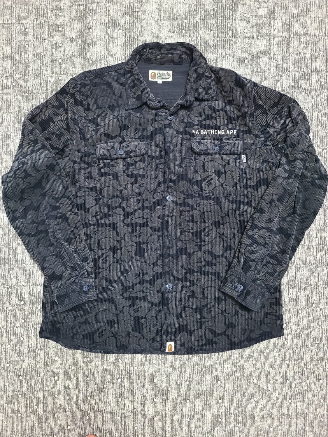 [2XL]베이프 솔리드카모 코듀로이 워크 셔츠  상품이미지2