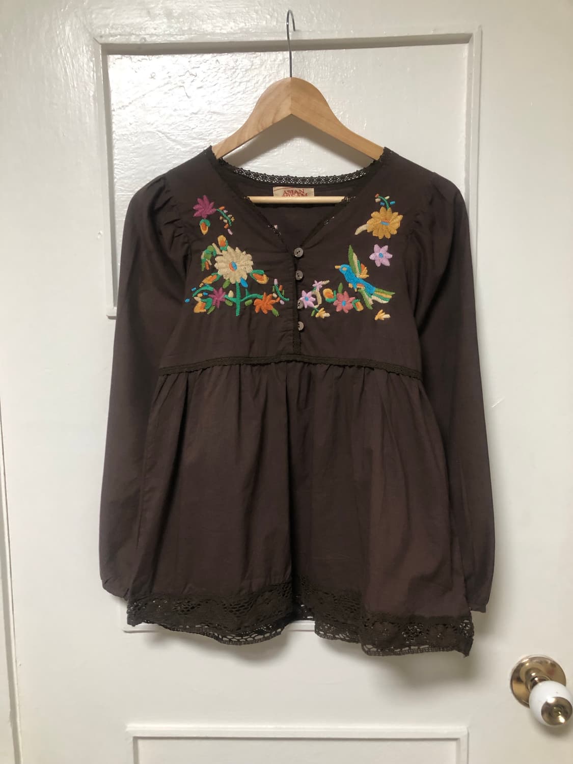 하구미 자수 블라우스 상품이미지1