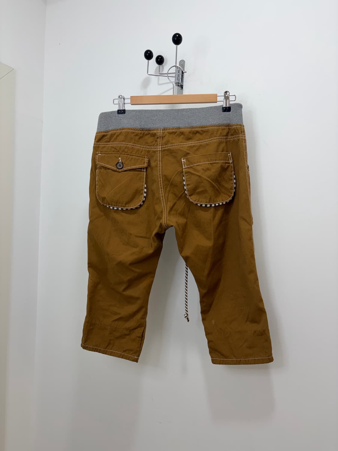 스트라이프 롤업 카프리 팬츠 바지 상품이미지7