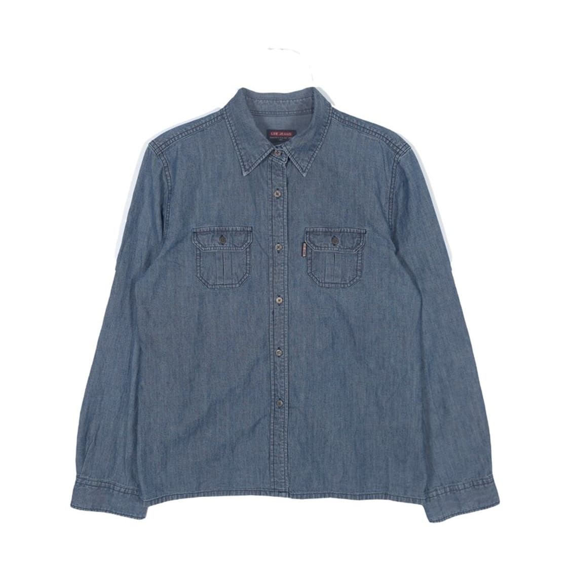 LEE JEANS 투포켓 샴브레이 데님 긴팔 셔츠 L 상품이미지1