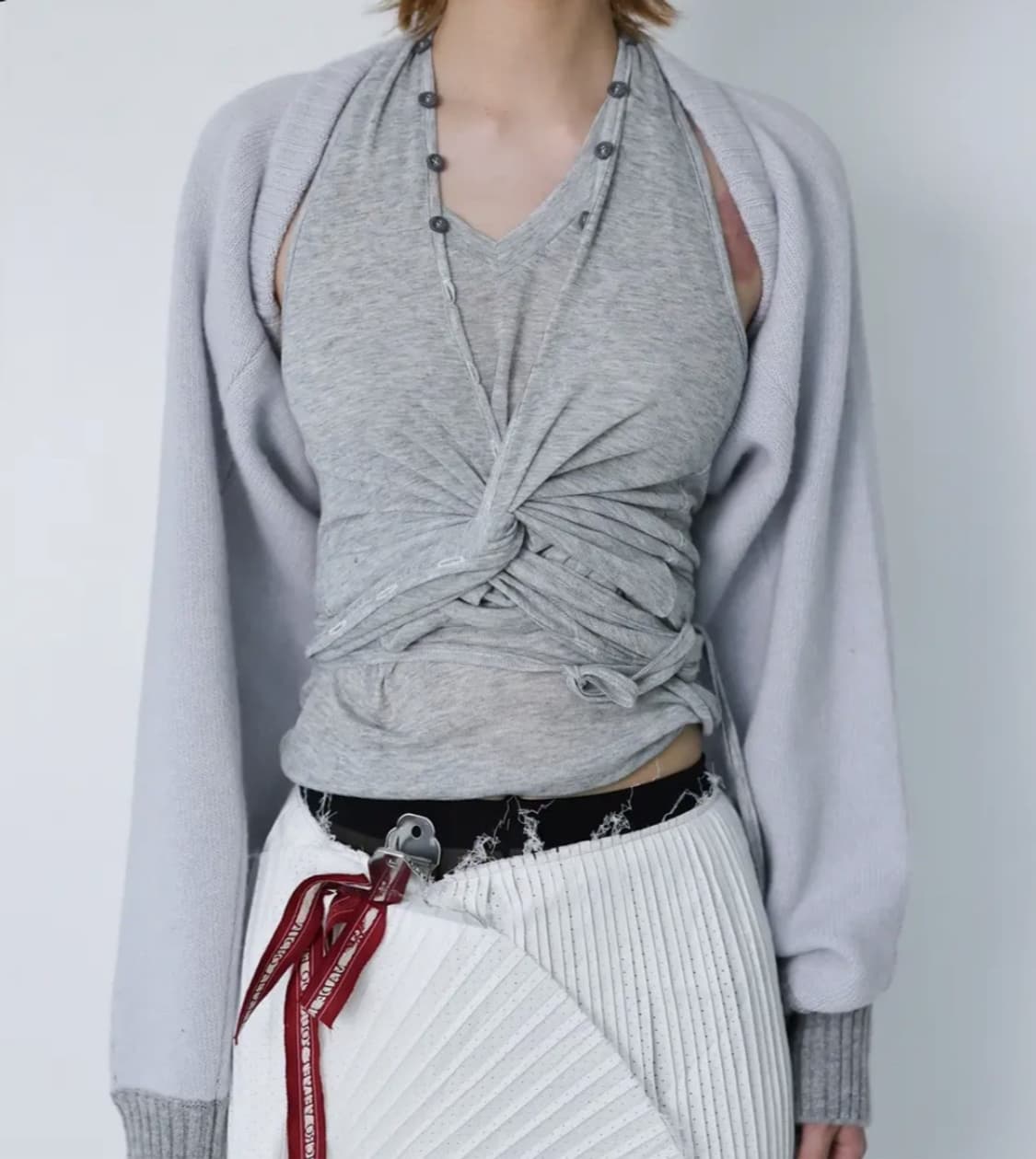 Ulika Sanctus Slit knit bolero (lilac) 상품이미지2