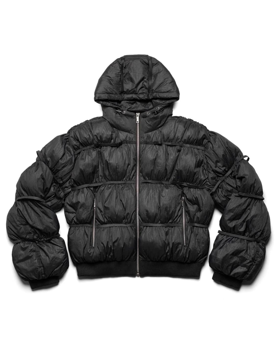 Racer worldwide black puffer jacket X M 상품이미지1