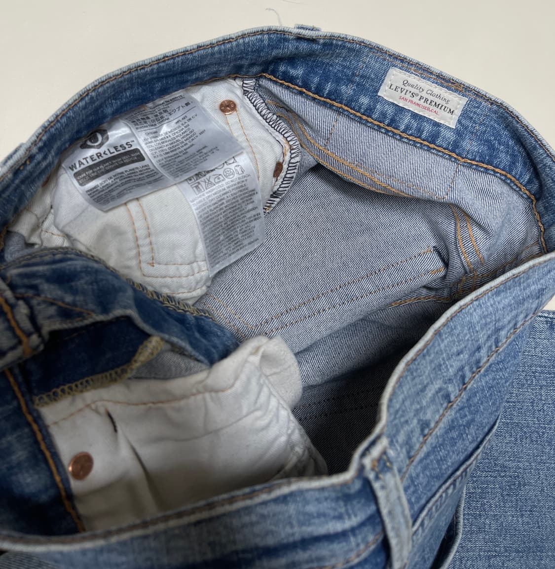 리바이스 511 가죽패치 빅e 스판 데님팬츠 W32 L32 상품이미지4