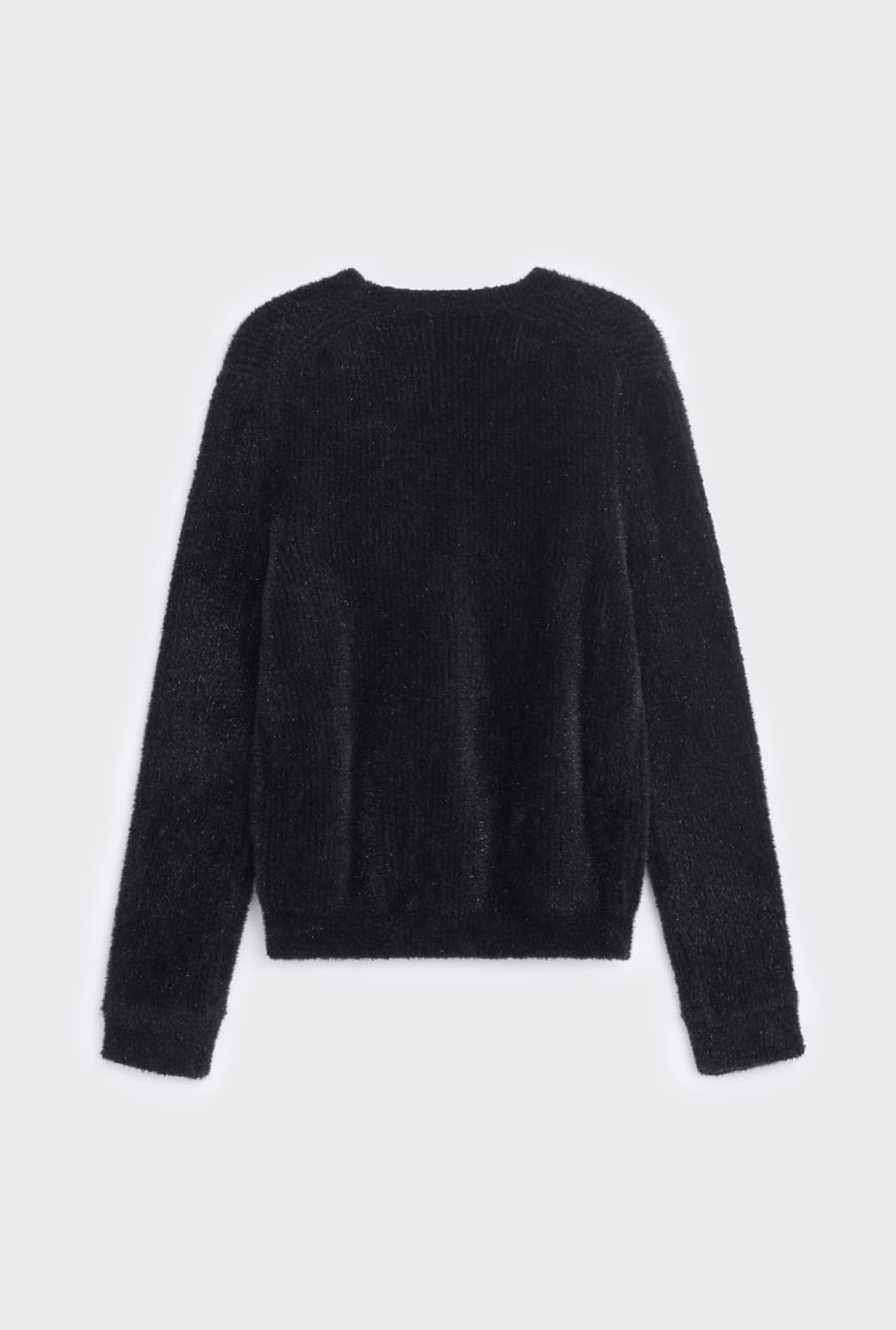 COSMOSS TINSEL BUTTON CARDIGAN (BLACK) 상품이미지3