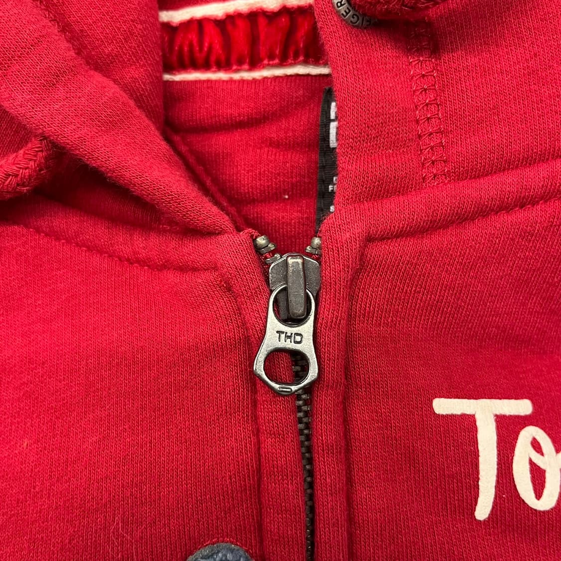 타미힐피거 레드 데님 하트 후드집업  상품이미지7
