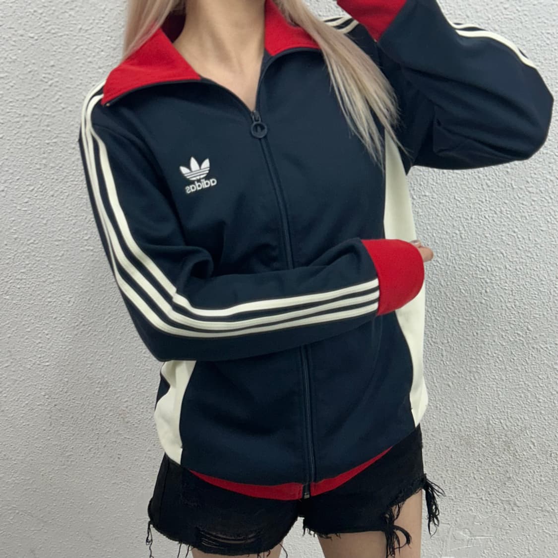 아디다스 유로파 레드 배색 네이비 트랙탑 110 상품이미지2