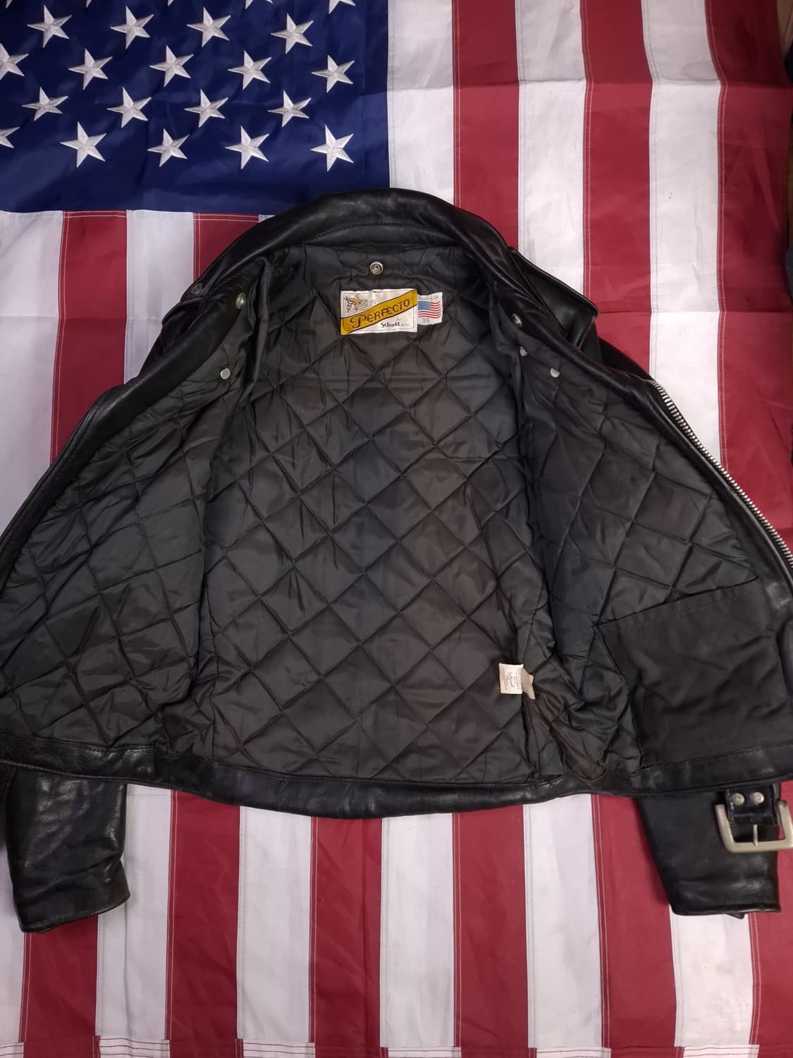 오리지날 쇼트 리얼레더 퍼펙토 더블 라이더자켓 상품이미지7