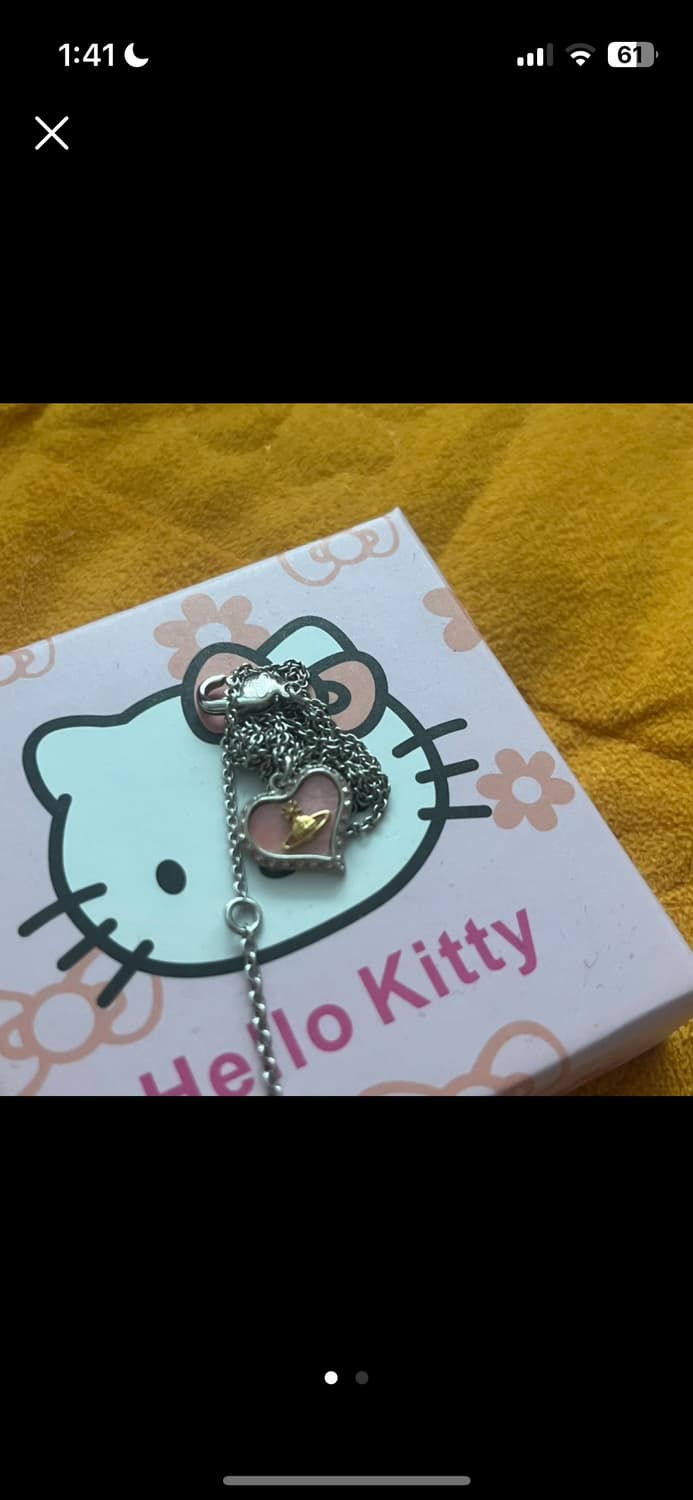 비비안 웨스트우드 페트라 핑크 하트 목걸이 상품이미지1