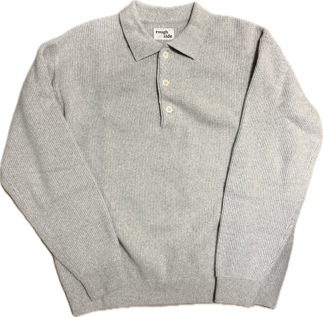 러프사이드 카라 니트 멜란지그레이 상품이미지3