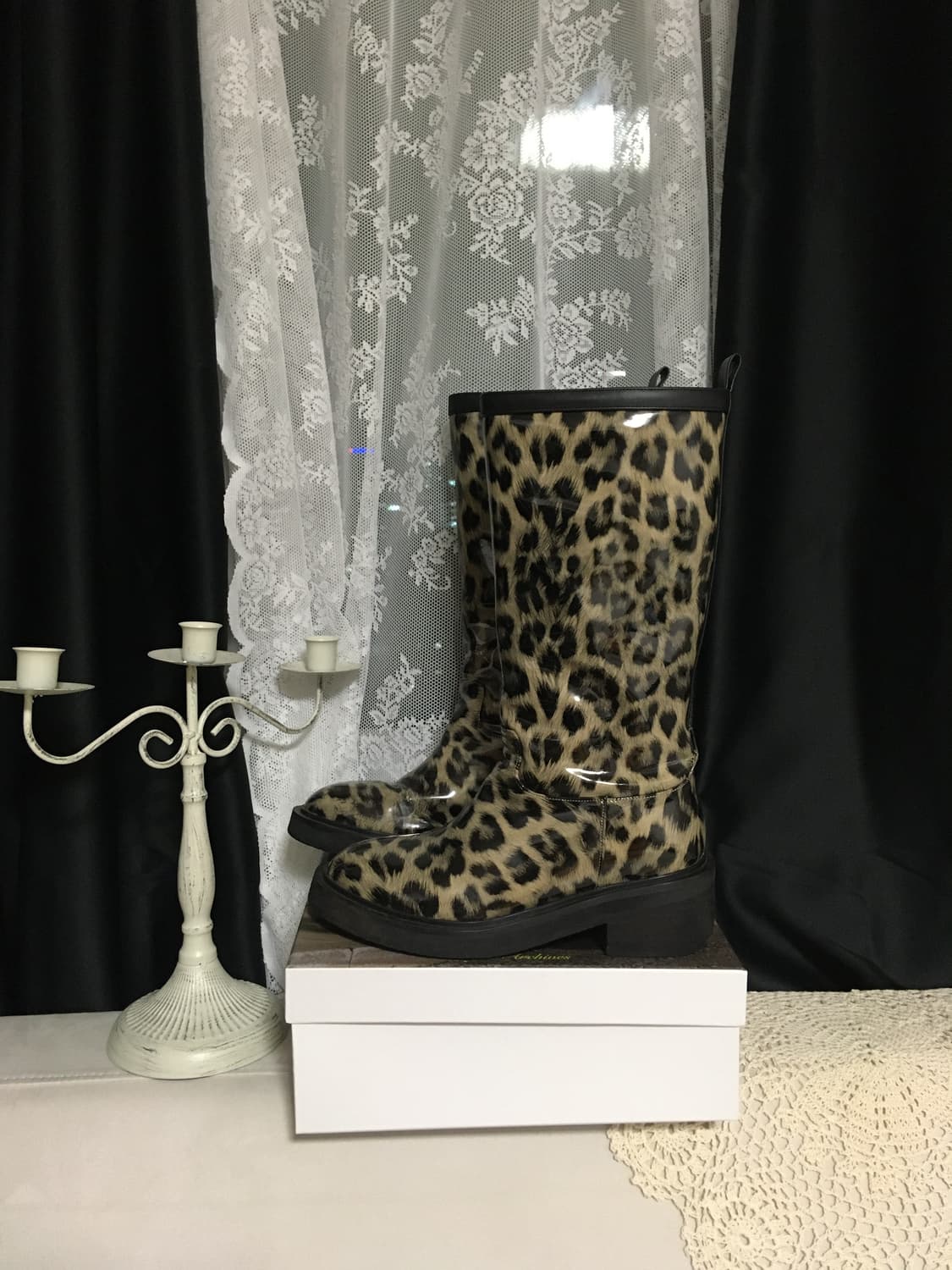 SOPHIEEST Leopard Rain Boots 상품이미지1