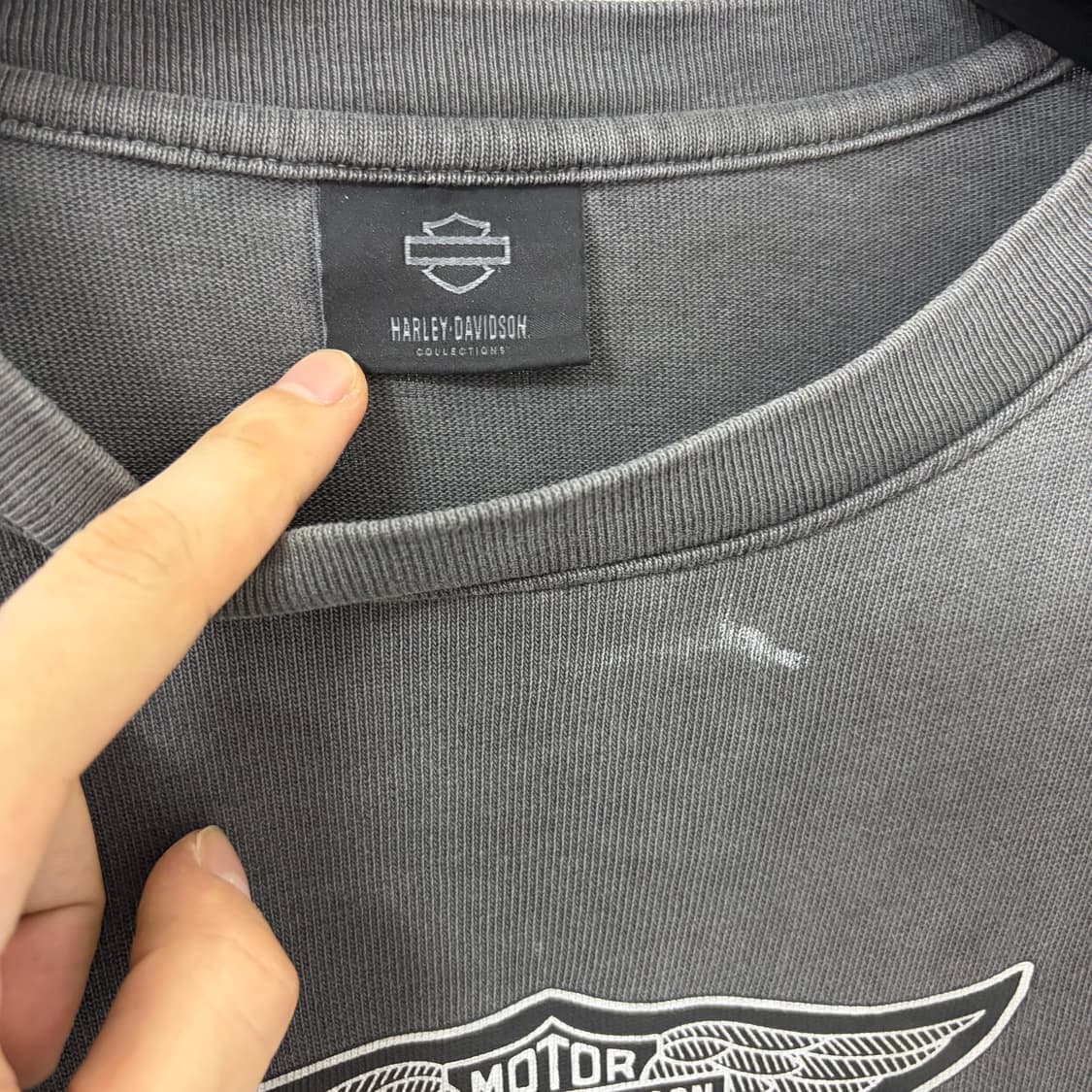 할리데이비슨 사이드로고 피그먼트 롱슬리브 상품이미지7
